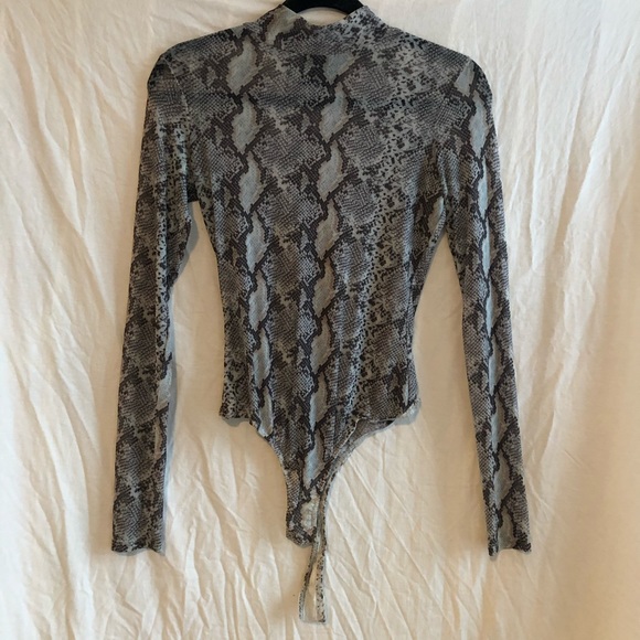 Windsor Tops - Sheer snake bodysuit
